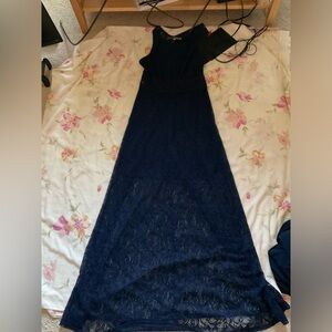 💥BaileyBlue Elegant Navy Lace Dress